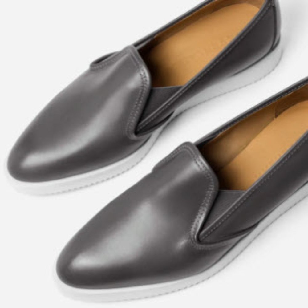 NWOT Everlane The Leather Street Shoe. Black. Size 9.5